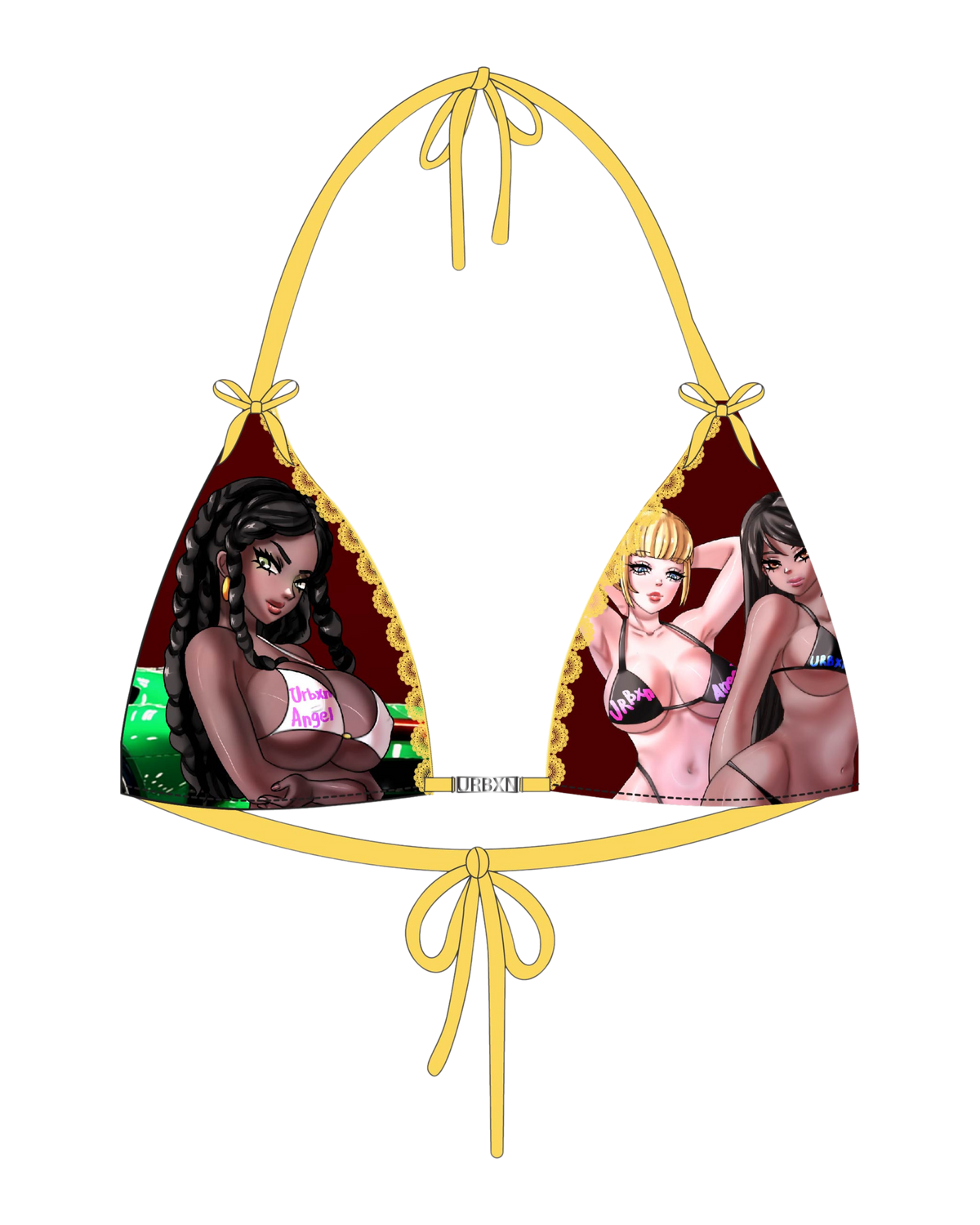 Neon Neko Bikini Top