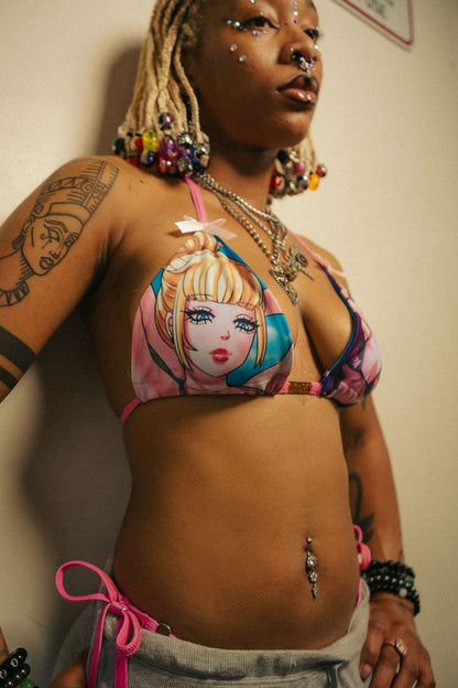 Kawaii Waves Bikini Top